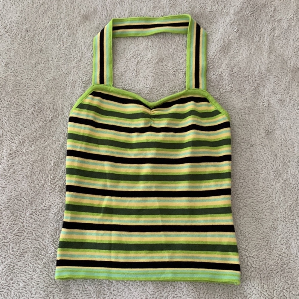 🌸LAST CHANCE Verge Girl | Striped Halter Tank - Picture 3 of 5
